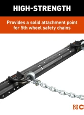 Curt CrossWing 5th Wheel Safety Chain Assembly with Rail Anchors                                     - 16612 - Image 5