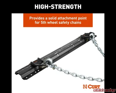 Curt CrossWing 5th Wheel Safety Chain Assembly with Rail Anchors - 16612