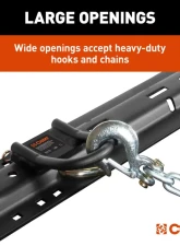 Curt CrossWing 5th Wheel Safety Chain Assembly with Rail Anchors                                     - 16612 - Image 7