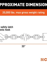 Curt CrossWing 5th Wheel Safety Chain Assembly                                     - 16613 - Image 2
