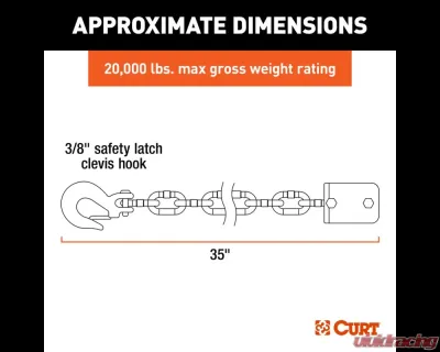 Curt CrossWing 5th Wheel Safety Chain Assembly - 16613