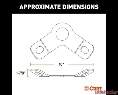 Curt CrossWing 5th Wheel Safety Chain Anchor Plate for Gooseneck Ball - 16615