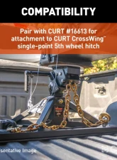 Curt CrossWing 5th Wheel Safety Chain Anchor Plate for Gooseneck Ball                                     - 16615 - Image 7