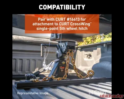 Curt CrossWing 5th Wheel Safety Chain Anchor Plate for Gooseneck Ball - 16615