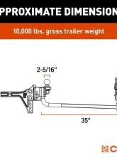 Curt TruTrack 2P Trailer-Mounted Weight Distribution Hitch, 8-10K                                     - 17510 - Image 4
