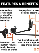 Curt TruTrack 2P Trailer-Mounted Weight Distribution Hitch, 8-10K                                     - 17510 - Image 5