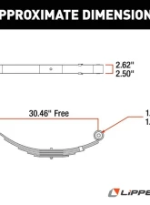 Curt Lippert Replacement Slipper Leaf Spring for Trailer - 5,000 lbs. 30" Loaded Length                                     - 176326 - Image 2