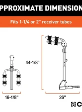 Curt Hitch-Mounted Bike Rack (2 Bikes, 1-1/4" or 2" Shank)                                     - 18021 - Image 2
