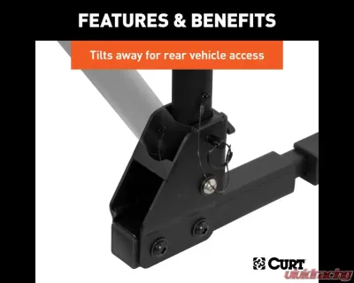Curt Hitch-Mounted Bike Rack (2 Bikes, 1-1/4" or 2" Shank) - 18021