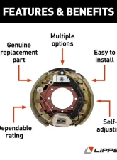 Curt Lippert Electric Trailer Brake Assembly - 12.25" x 3.38" 10,000 lbs. Right Side                                     - 181936 - Image 2