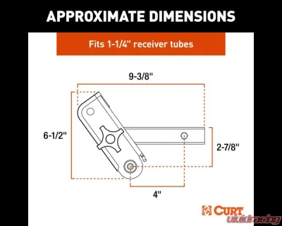 Curt ActiveLink 1-1/4" Receiver Shank - 18401