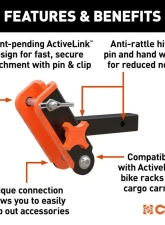 Curt ActiveLink 1-1/4" Receiver Shank                                     - 18401 - Image 3