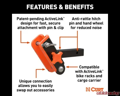 Curt ActiveLink 1-1/4" Receiver Shank - 18401