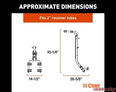 Curt ActiveLink SE Hitch-Mounted Bike Rack (2 Bikes, 2" Shank) - 18410