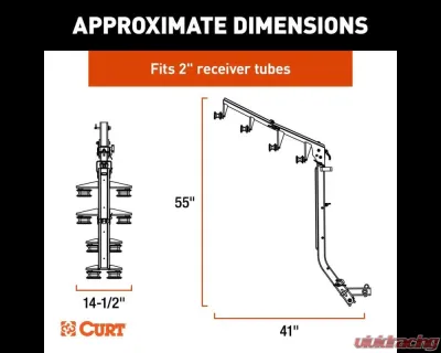 Curt ActiveLink Ultra Hitch-Mounted Bike Rack (4 Bikes, 2" Shank) - 18412