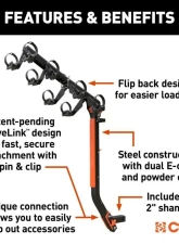 Curt ActiveLink Ultra Hitch-Mounted Bike Rack (4 Bikes, 2" Shank)                                     - 18412 - Image 3