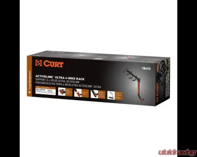 Curt ActiveLink Ultra Hitch-Mounted Bike Rack (4 Bikes, 2" Shank) - 18412