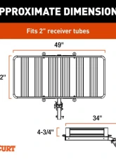 Curt ActiveLink 49" x 22" Aluminum Hitch Cargo Carrier                                     - 18415 - Image 2