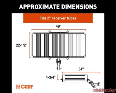 Curt ActiveLink 49" x 22" Aluminum Hitch Cargo Carrier - 18415