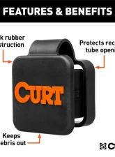 Curt 2" Rubber Hitch Tube Cover                                     - 22279 - Image 4