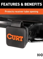 Curt 2" Rubber Hitch Tube Cover                                     - 22279 - Image 5