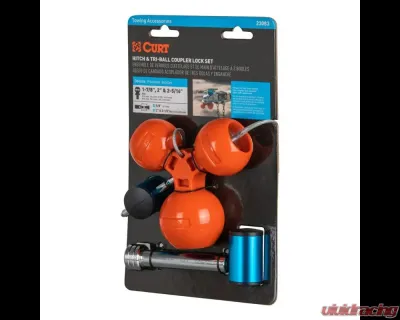 Curt Hitch and Tri-Ball Coupler Lock Set (Up to 2-1/2" Receiver, 1-7/8", 2", 2-5/16") - 23083