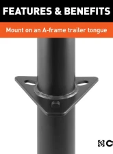 Curt A-Frame Trailer Jack with Top Handle (5,000 lbs, 15" Travel)                                     - 25007 - Image 4