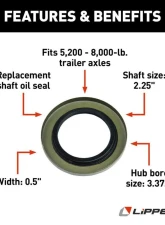 Curt Lippert Replacement Shaft Oil Seal - 2.250" ID                                     - 276712 - Image 2