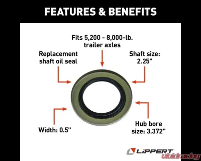 Curt Lippert Replacement Shaft Oil Seal - 2.250" ID - 276712