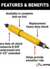 Curt Lippert Heavy-Duty Replacement Shock - Yellow                                     - 283280 - Image 3