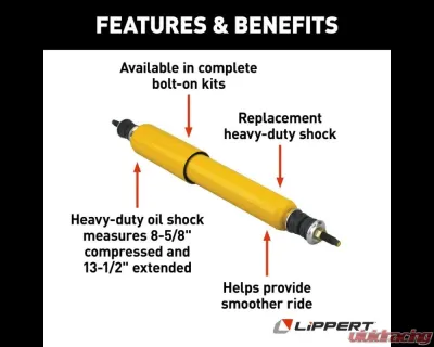 Curt Lippert Heavy-Duty Replacement Shock - Yellow - 283280