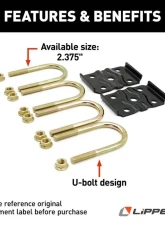 Curt Lippert Axle Mounting Kit - 2.38" Tube                                     - 297427 - Image 2
