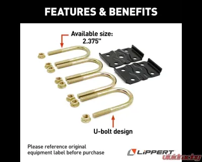 Curt Lippert Axle Mounting Kit - 2.38" Tube - 297427