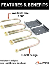 Curt Lippert Axle Mounting Kit - 3" Tube                                     - 297429 - Image 2