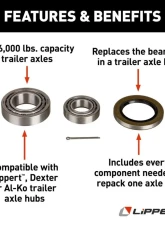 Curt Lippert Trailer Bearing Replacement Kit for 6,000-lb. Axle Hub                                     - 333950 - Image 3