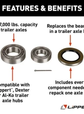 Curt Lippert Trailer Bearing Replacement Kit for 7,000-lb. Axle Hub                                     - 333951 - Image 3