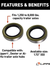 Curt Lippert Double Lip Grease Seal - 1.72" ID, 2-Pack                                     - 333960 - Image 2