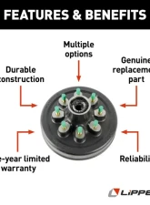 Curt Lippert Brake Drum Hub Assembly for 8,000-lb. Axle -8 on 6.5", 9/16" Stud                                     - 359552 - Image 2