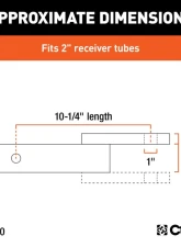 Curt Class 3 Ball Mount, Imported (2" Shank, 7,500 lbs., 2" Drop, 10-1/4" Long)                                     - 45829 - Image 3