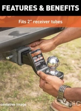 Curt Class 3 Ball Mount, Imported (2" Shank, 7,500 lbs., 2" Drop, 10-1/4" Long)                                     - 45829 - Image 5