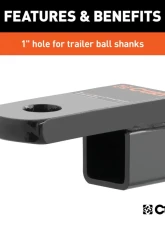 Curt Class 3 Ball Mount, Imported (2" Shank, 7,500 lbs., 2" Drop, 10-1/4" Long)                                     - 45829 - Image 6