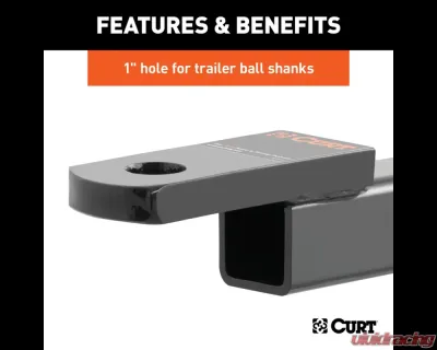 Curt Class 3 Ball Mount, Imported (2" Shank, 7,500 lbs., 2" Drop, 10-1/4" Long) - 45829