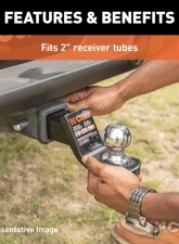 Curt Class 3 Ball Mount, Imported (2" Shank, 7,500 lbs., 4" Drop, 10-1/4" Long)                                     - 45860 - Image 5