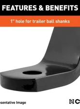 Curt Class 3 Ball Mount, Imported (2" Shank, 7,500 lbs., 4" Drop, 10-1/4" Long)                                     - 45860 - Image 6