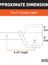 Curt  Class 3 Ball Mount, Imported (2" Shank, 7,500 lbs., 6" Drop, 9-1/4" Long)                                     - 45870 - Image 3