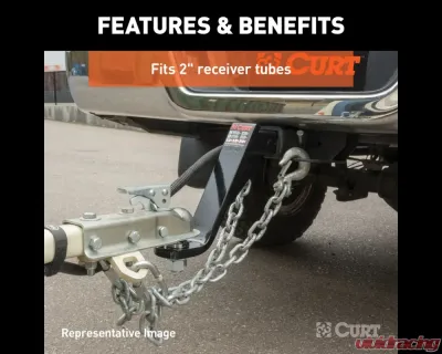 Curt Class 3 Ball Mount, Imported (2" Shank, 5,000 lbs., 8" Drop, 13" Long) - 45891