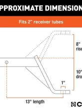 Curt Class 3 Ball Mount, Imported (2" Shank, 5,000 lbs., 10" Drop, 13" Long)                                     - 45892 - Image 3
