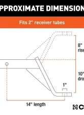 Curt Class 3 Ball Mount, Imported (2" Shank, 5,000 lbs., 10" Drop, 14" Long)                                     - 45893 - Image 3