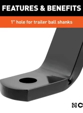 Curt Class 3 Ball Mount, Imported (2" Shank, 5,000 lbs., 10" Drop, 14" Long)                                     - 45893 - Image 6