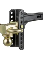 Curt Adjustable Channel Mount with Hook and Step Dual-Ball - 2" Shank, 14K, 6" Drop                                     - 45904 - Image 4